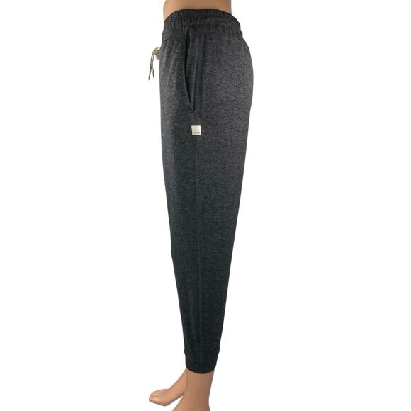 Vuori Women's Black Drawstring High Rise Tapered Athletic Jogger Sweat Pants S - Picture 2 of 4